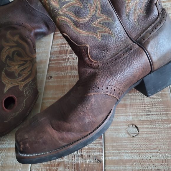 Justin's men western boots milo 12d brown - Picture 2 of 14